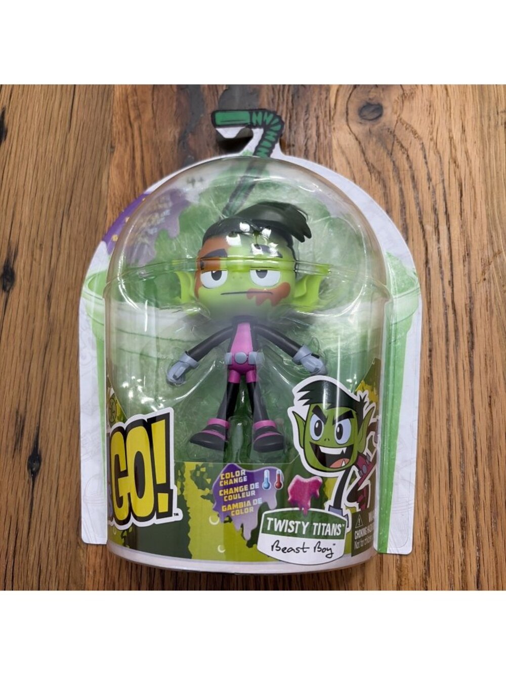Twisty Titans Beast Boy Figure Teen Titans Go! Rare Color Change Variant '24 NEW